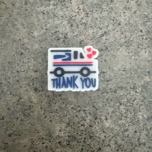 Thank You Mail Truck croc charm